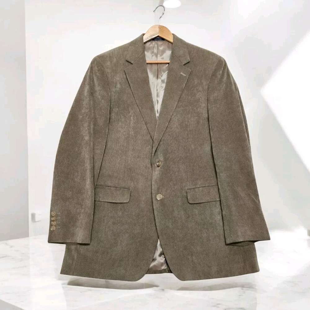 Ralph Lauren Tan Corduroy Blazer Men's 42L Vented 2 Button Sport Coat NWOT